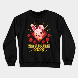 Good Luck Zodiac Happy Chinese New Year of the Rabbit Crewneck Sweatshirt